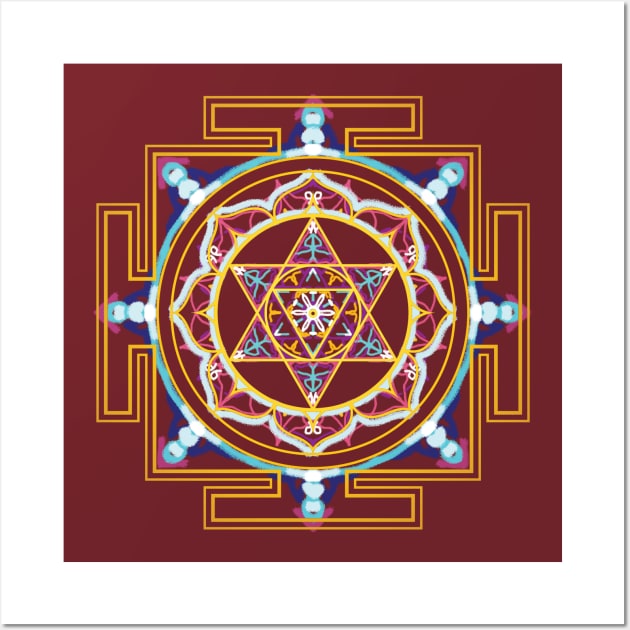 Ram Yantra Mandala Charcoal Wall Art by Mukti & Siddhartha